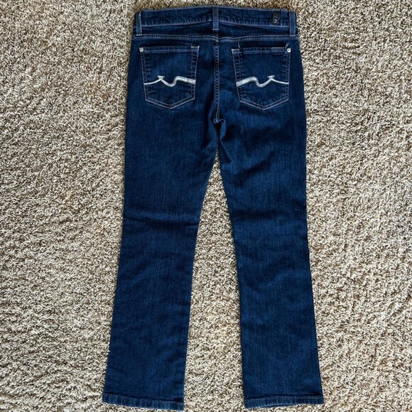 7 for all Mankind Bootcut Women's Jeans in Size 30 Low Rise Dark Wash - Picture 4 of 7